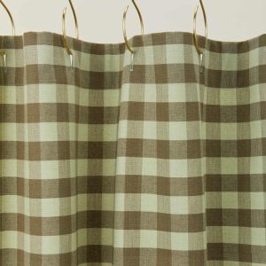 Essential Gingham Shower Curtain - Sage/Olive