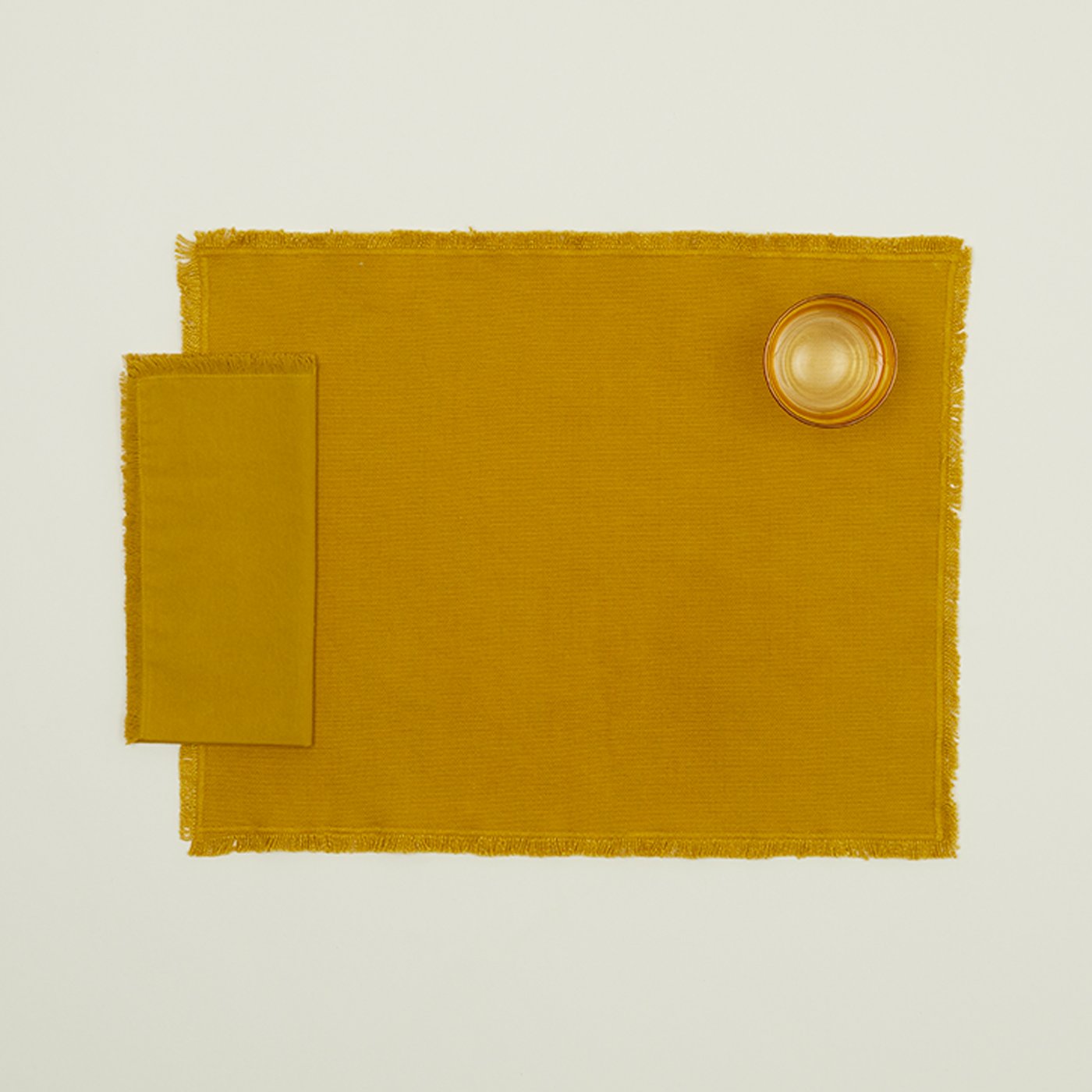 Essential Cotton Placemat, Set of 4 - Mustard