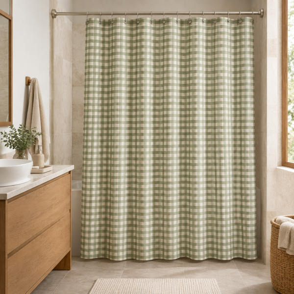Essential Gingham Shower Curtain