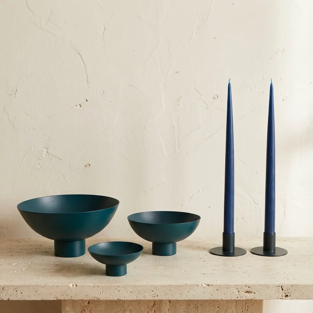 Essential Footed Bowl Decor Bundle - Peacock - Image 5